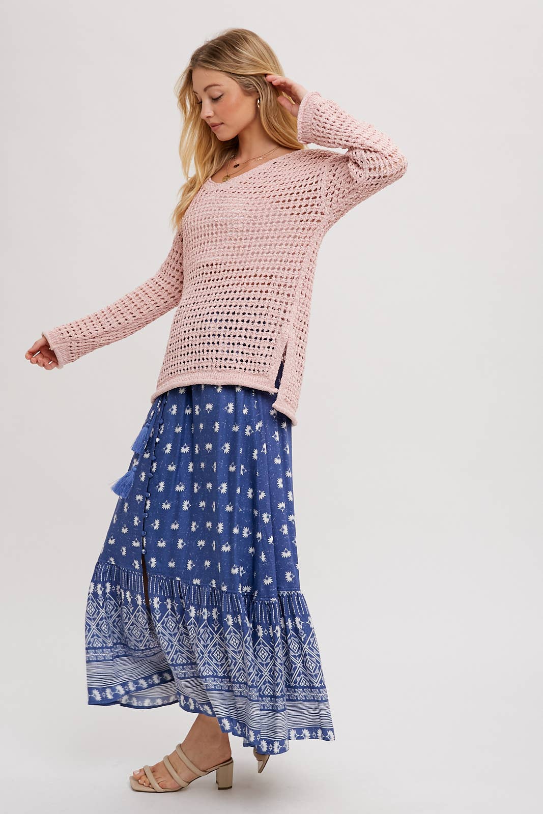 Boho Print Maxi Skirt