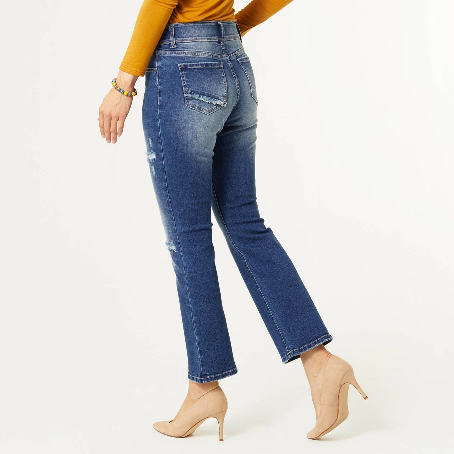 ZoeyZip Bootcut Ankle with Distressing