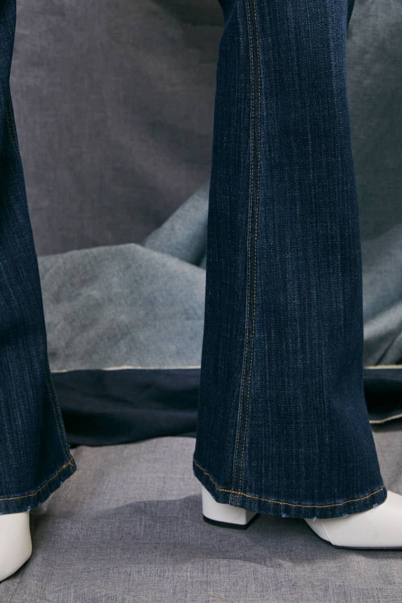 Kan Can Dark Wash Flare Jean