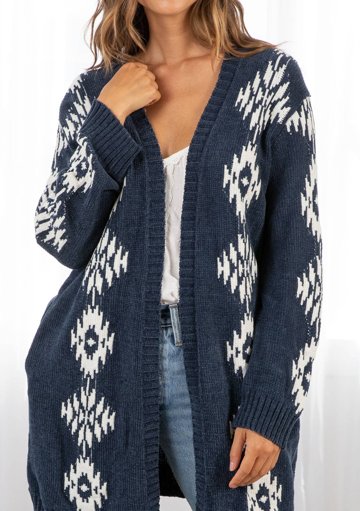 Southwestern Open Front Cardigan