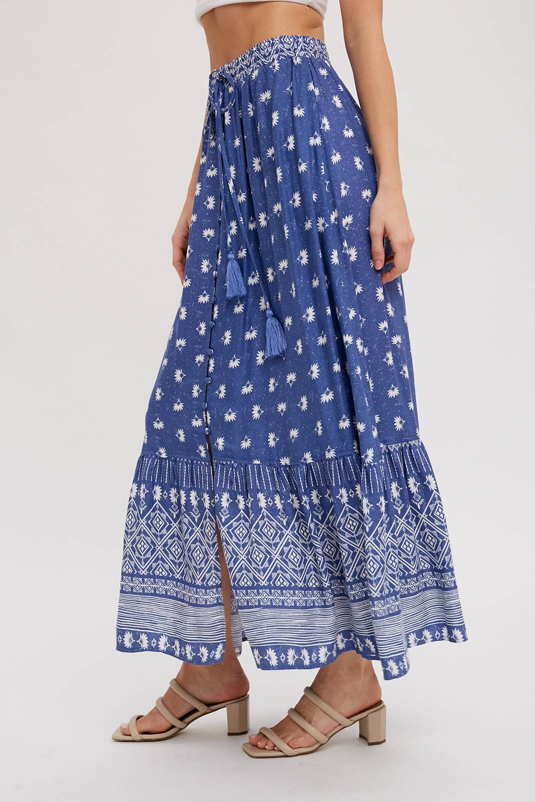 Boho Print Maxi Skirt