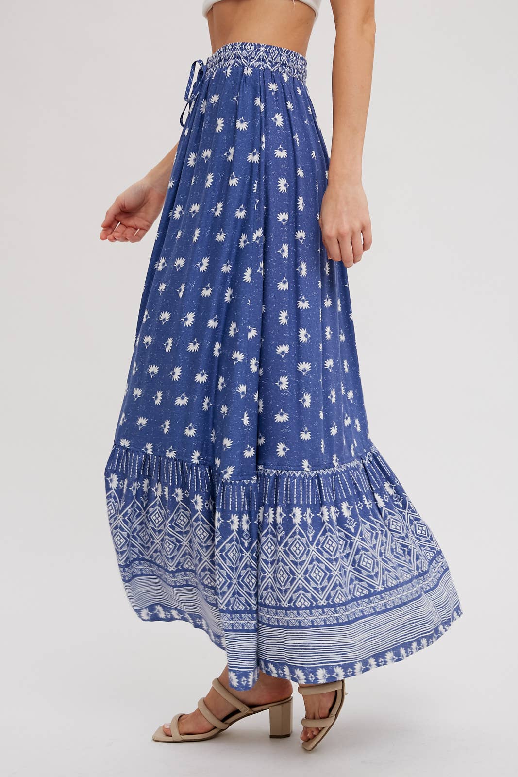 Boho Print Maxi Skirt