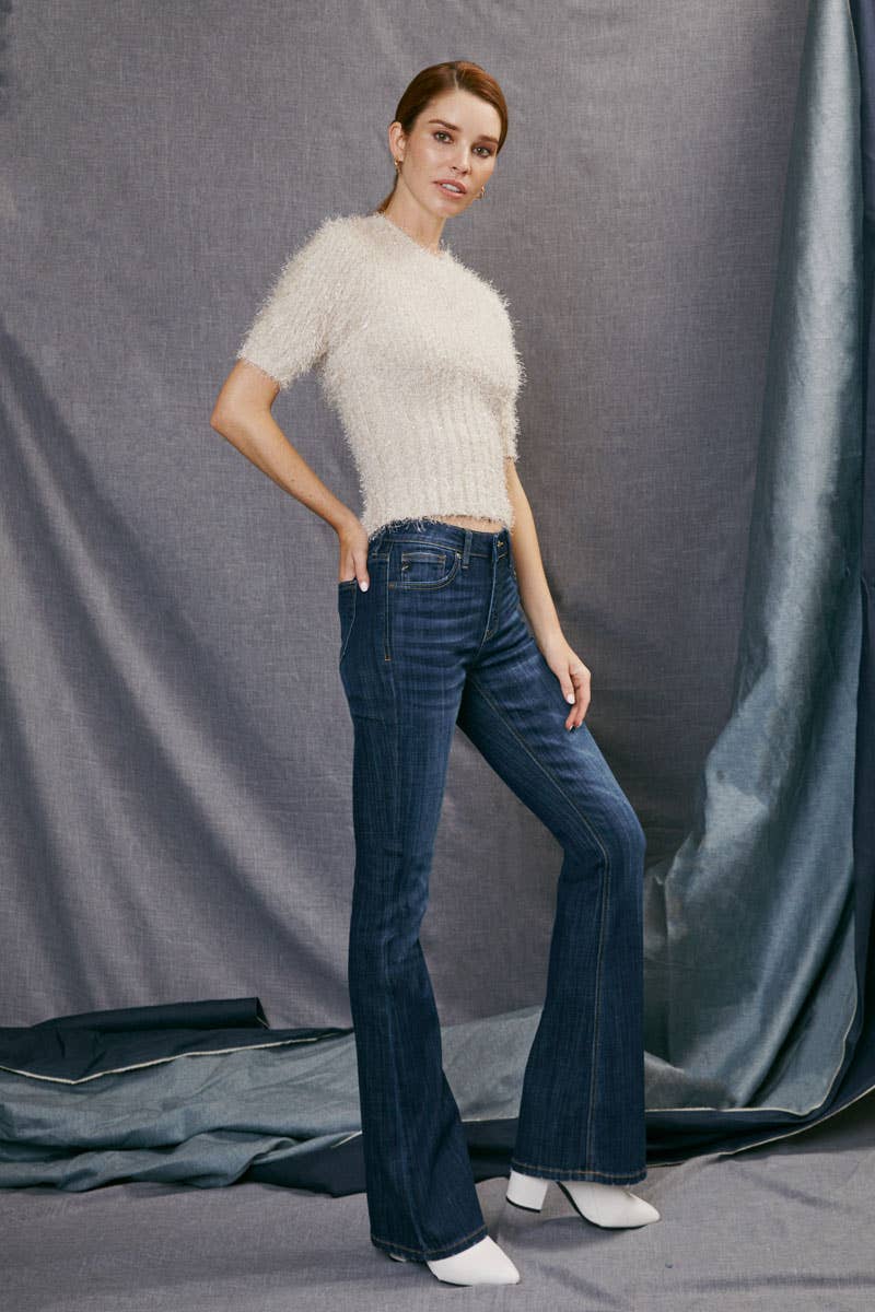 Kan Can Dark Wash Flare Jean