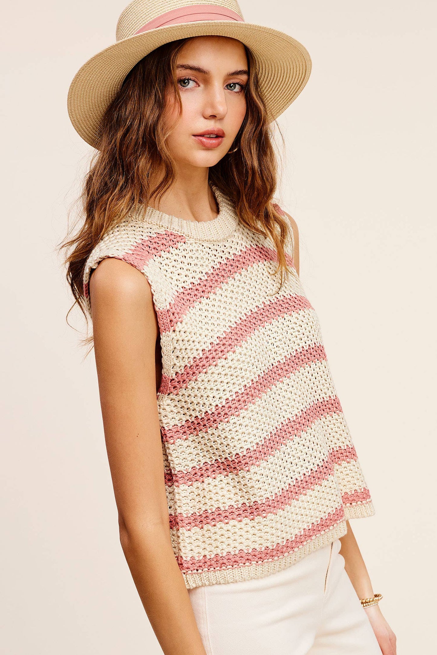 Chunky Stripe Summer Sweater Top