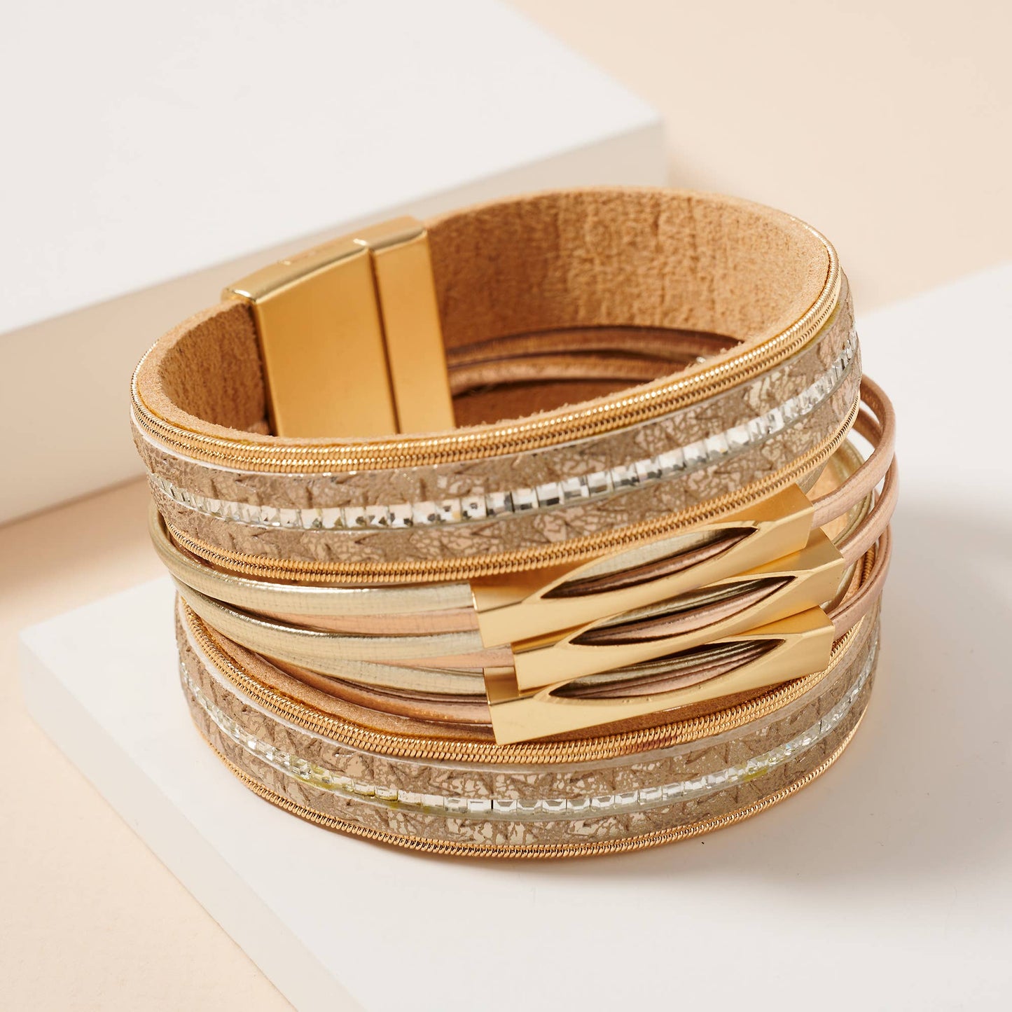 Rhinestones Layered Bracelet