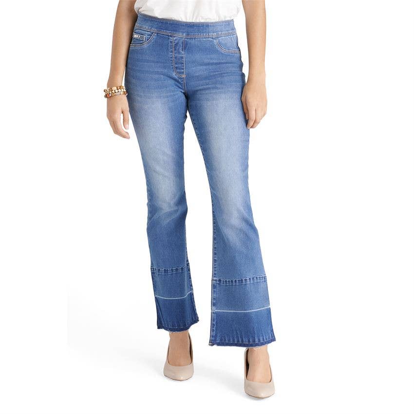 Pull Up Wide Leg Jeans