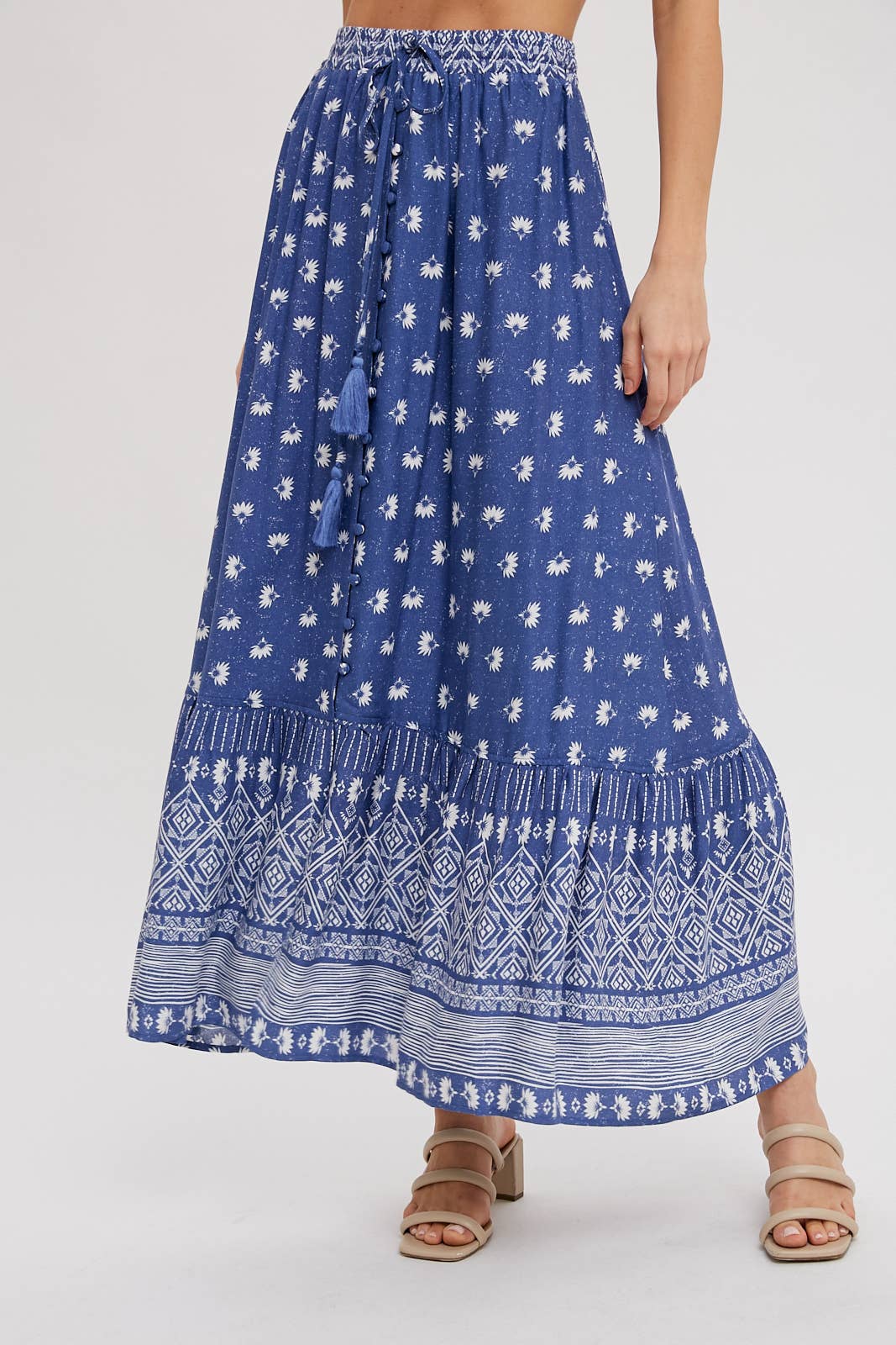 Boho Print Maxi Skirt