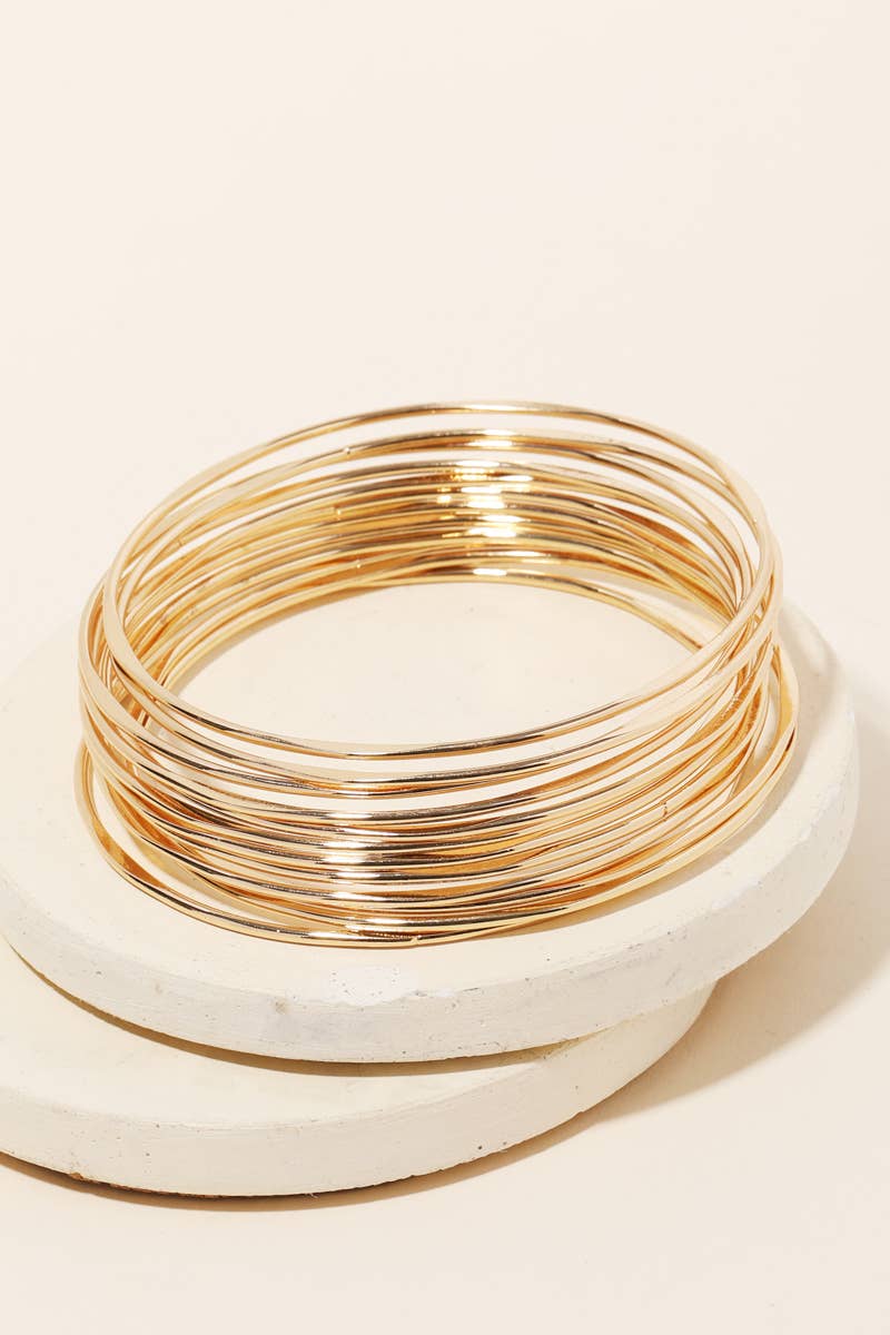 Multi Dainty Thin Bangle Bracelet