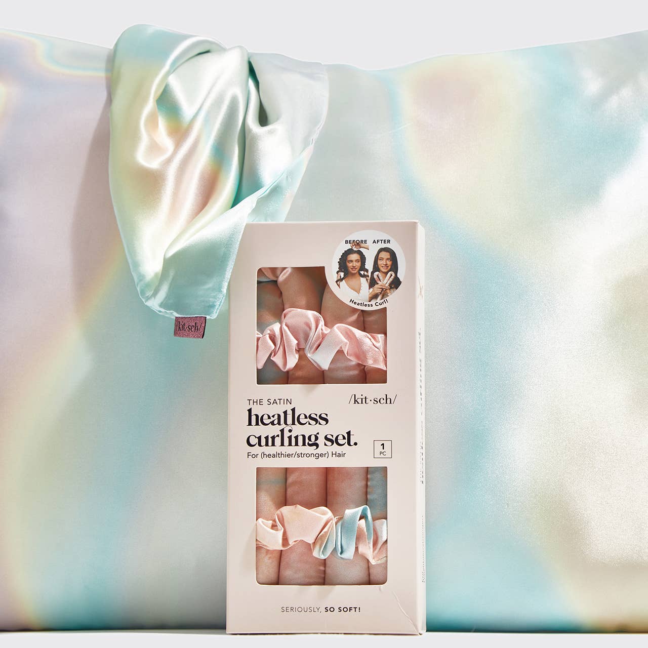 KITSCH - Satin Pillowcase Standard - Aura