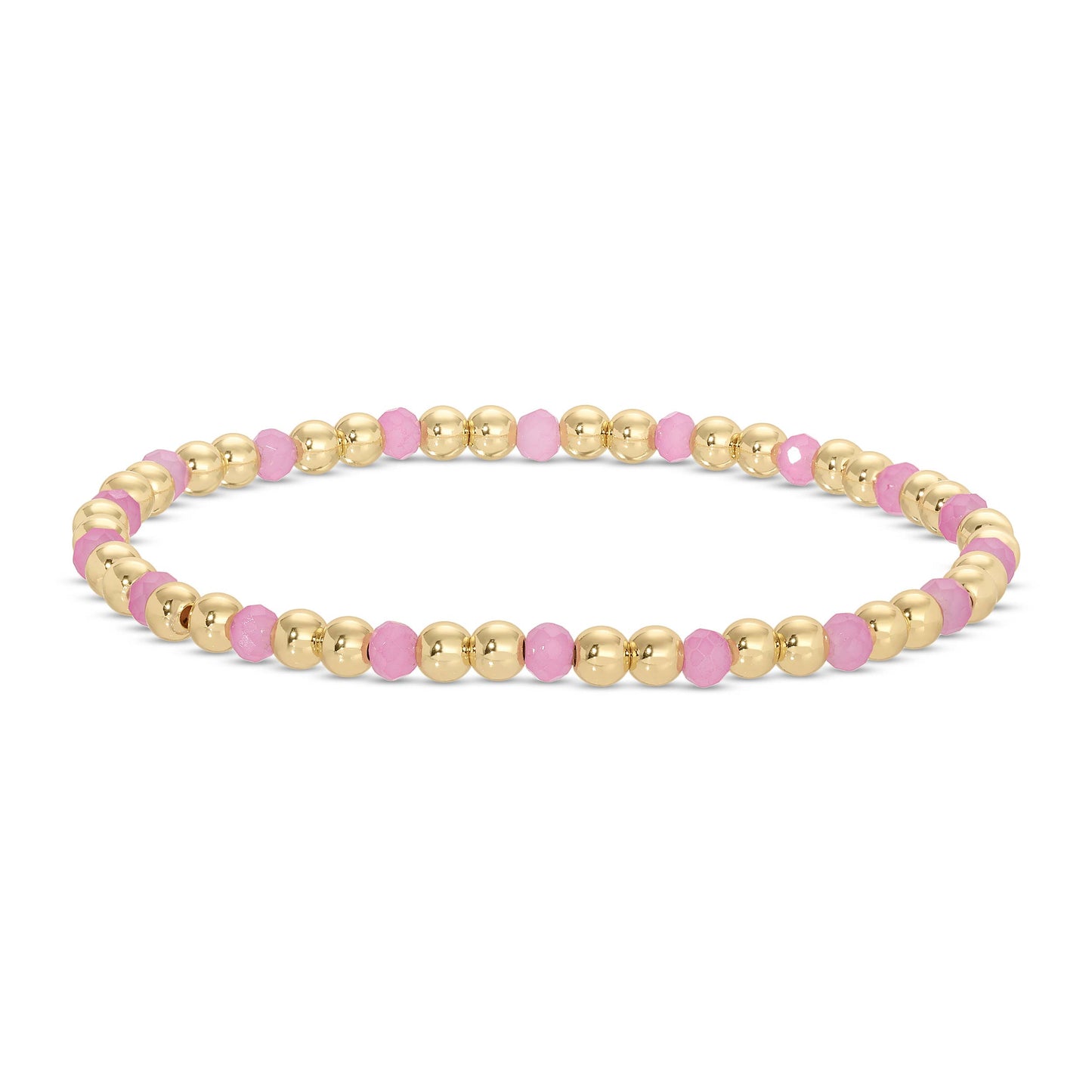 4mm Bead & Crystal Stretch Bracelet -Assorted: Brights