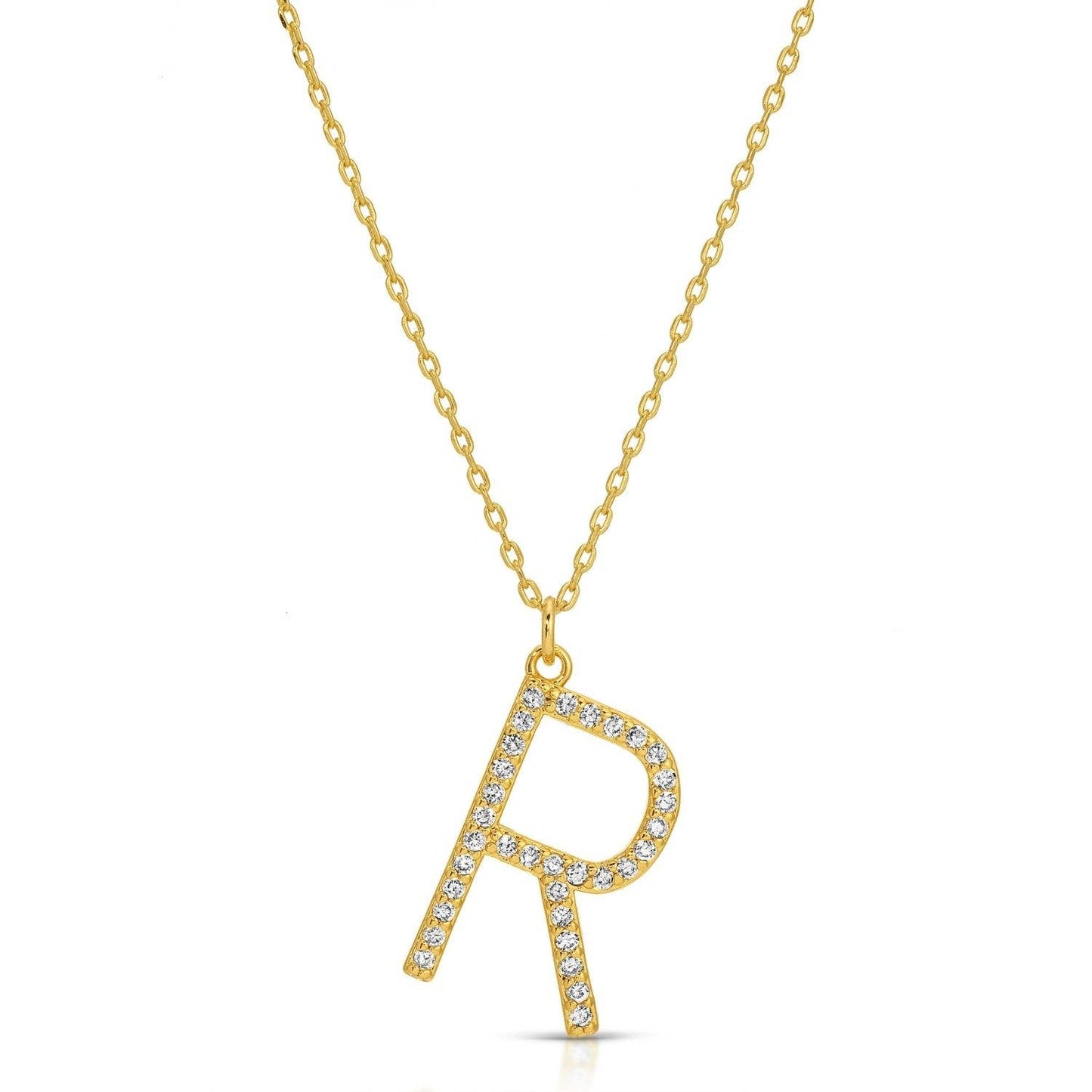Large Pavé Initial Pendant
