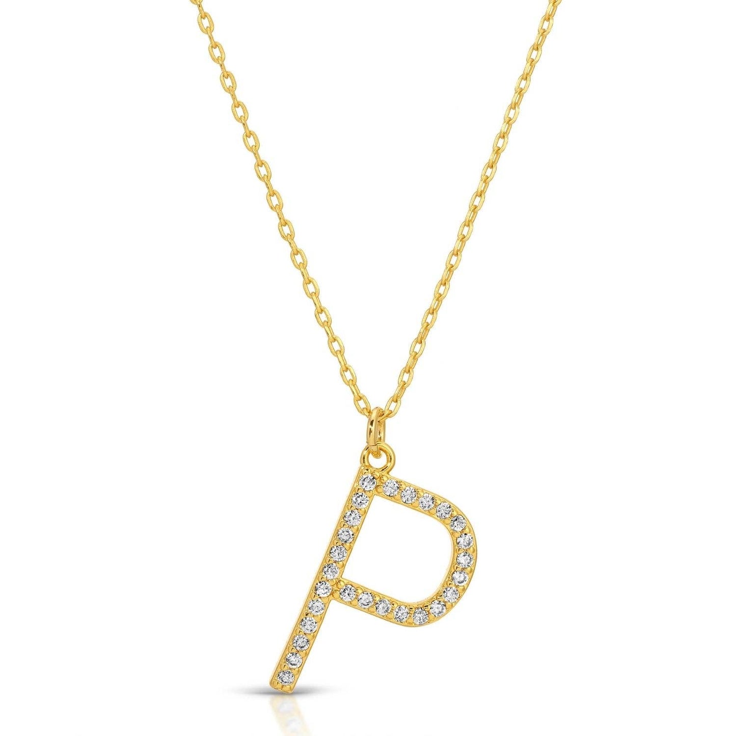 Large Pavé Initial Pendant