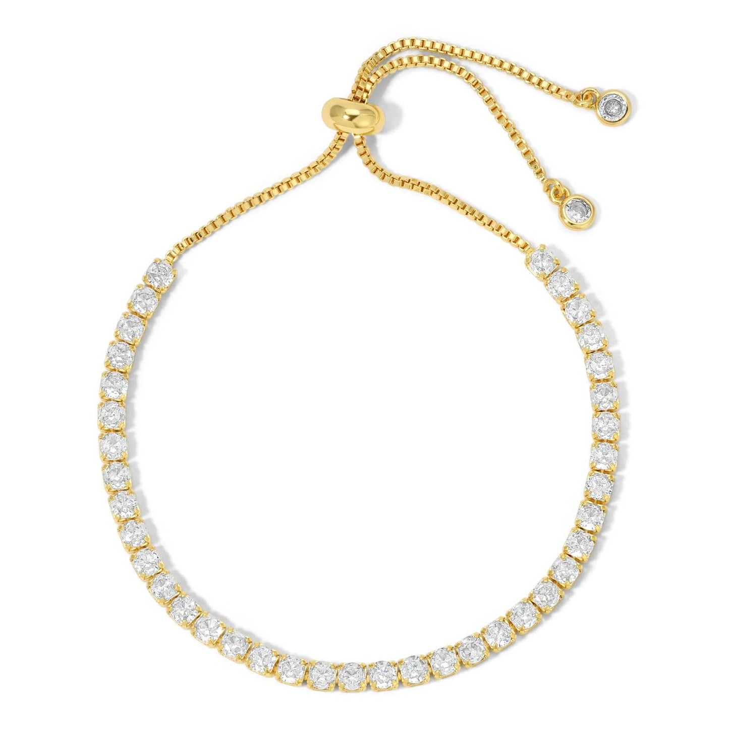 Pulley Tennis Bracelet: Gold