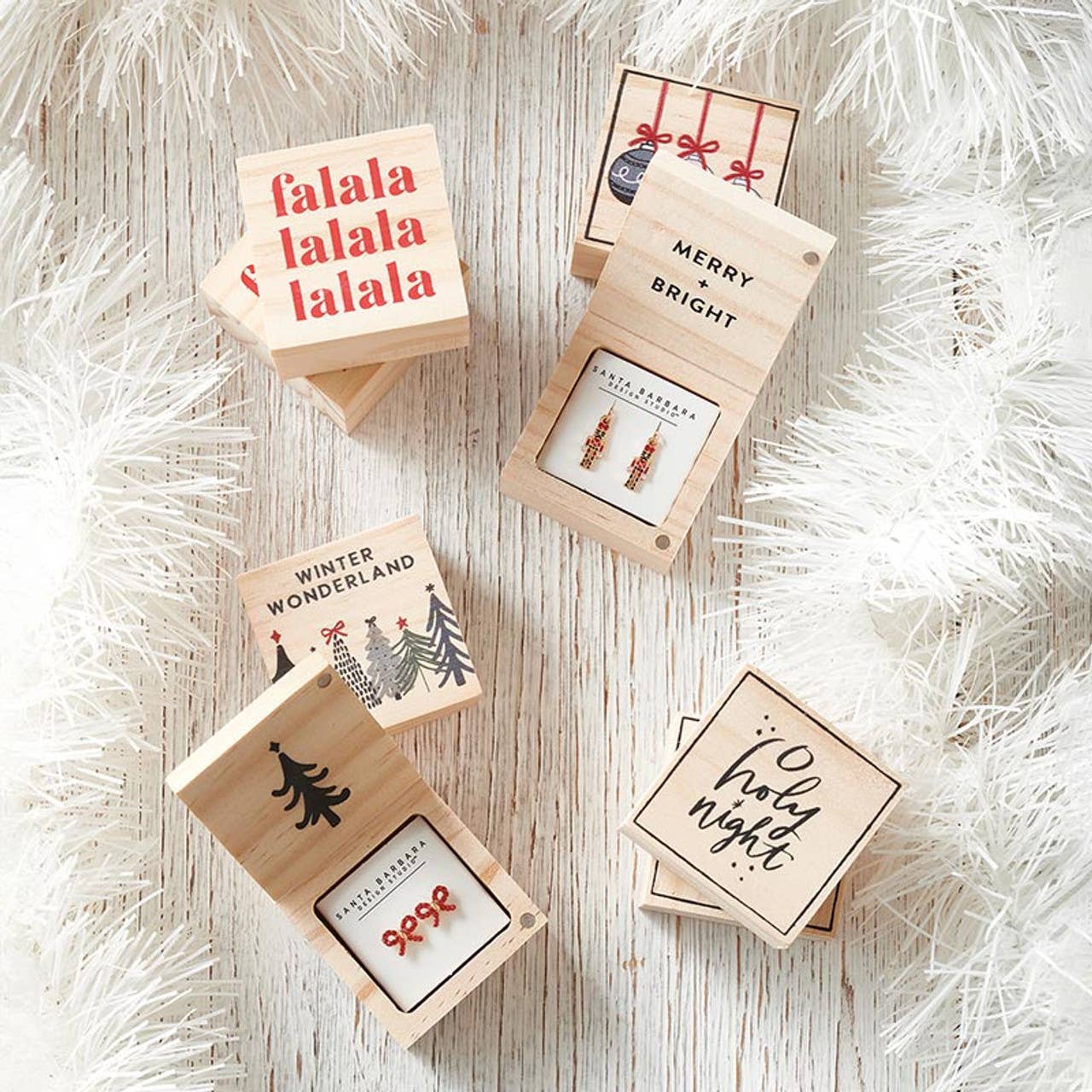 Treasure Box Earrings - Joyful Snowflake