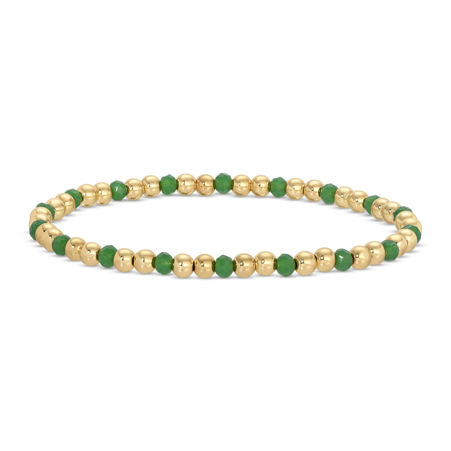 4mm Bead & Crystal Stretch Bracelet -Assorted: Brights