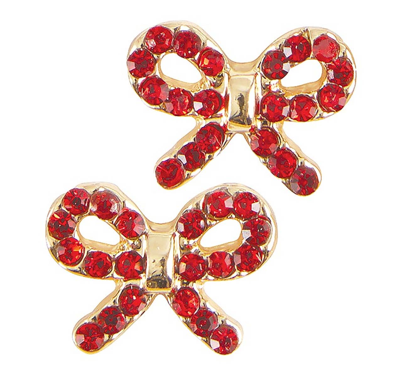 Christmas Treasure Box Earrings - Winter Wonderland, Red Bow