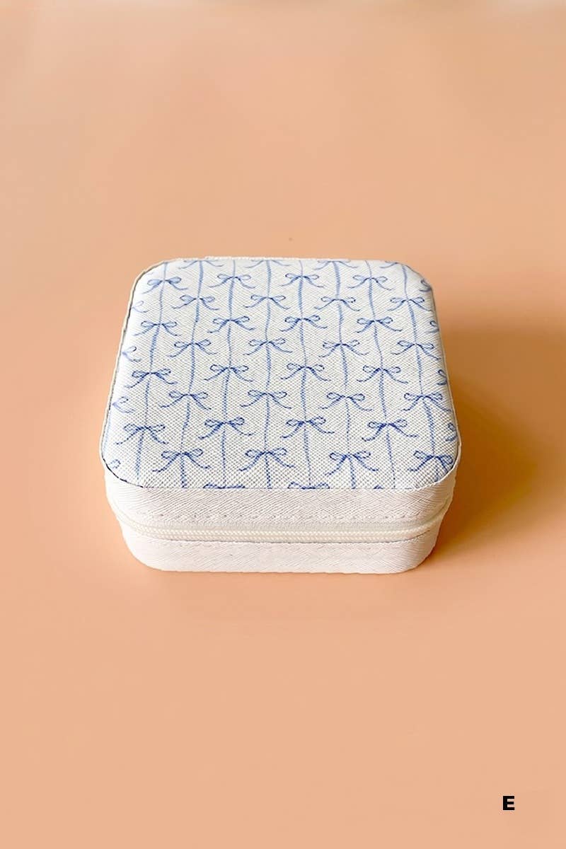 Travel Jewelry Organizer Case-Blue Ribbon