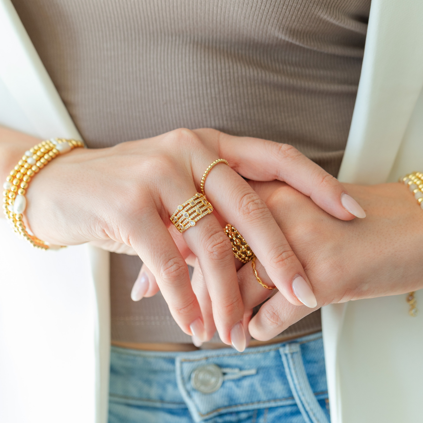 Super Delicate Adjustable Dot Ring