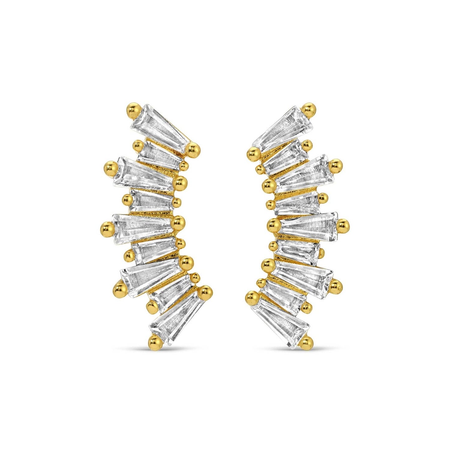 Curved Baguette Studs