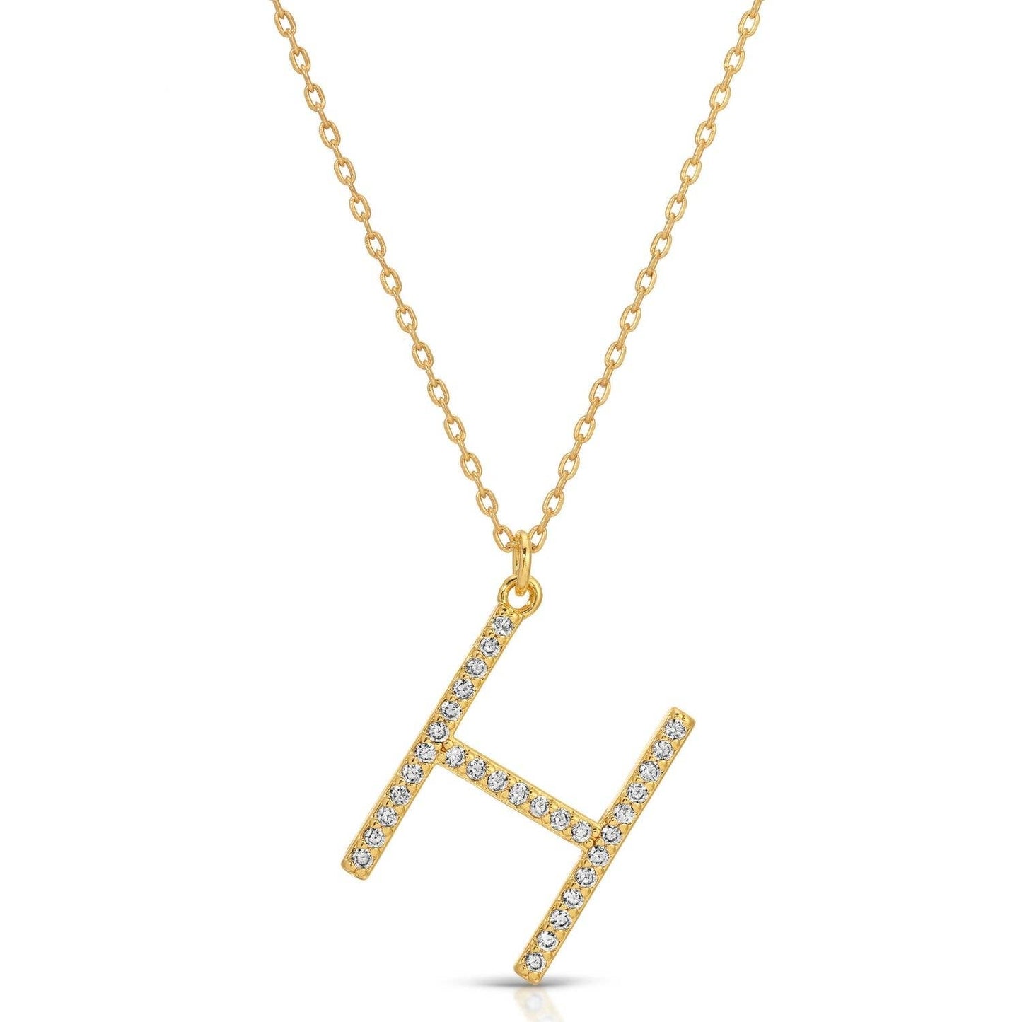 Large Pavé Initial Pendant