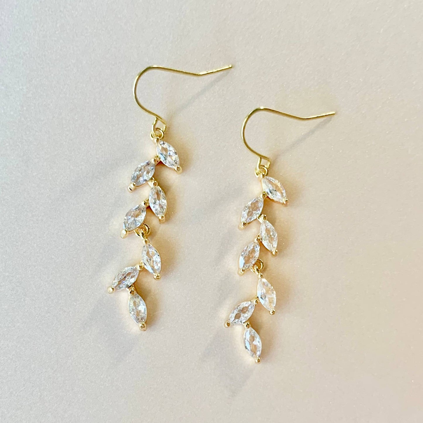 Marquise Dangle Leaf Earrings by SALT