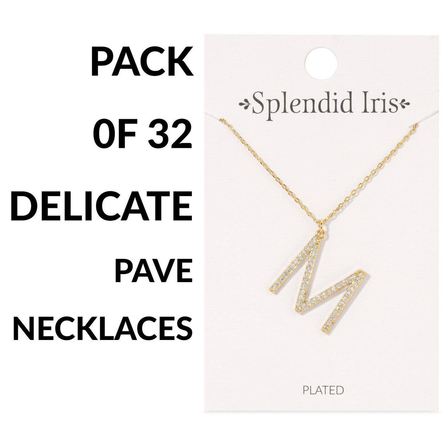 Large Pavé Initial Pendant
