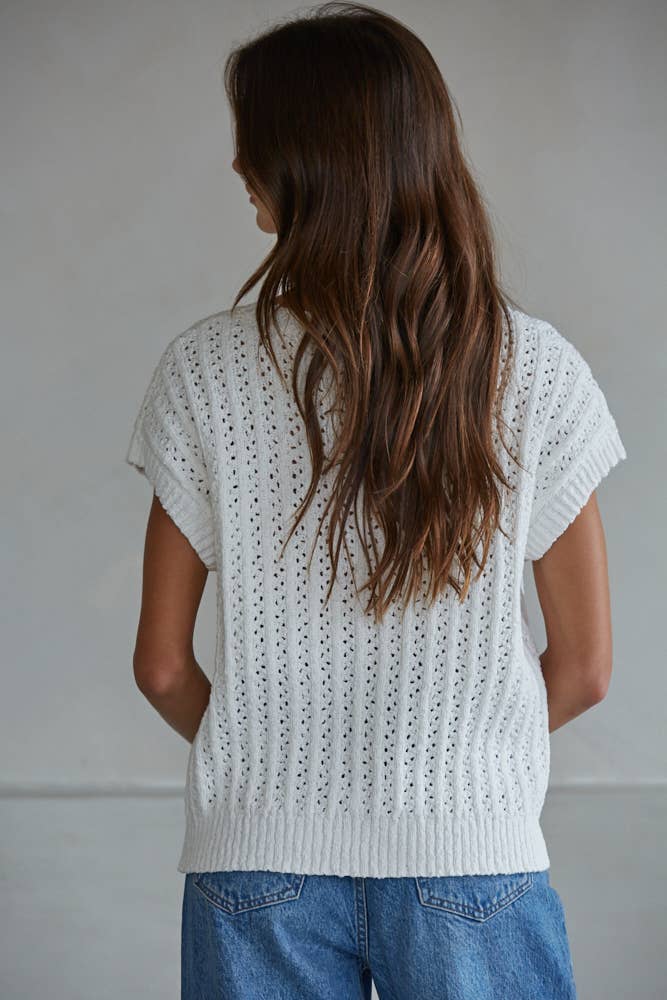 Crochet Short Sleeve Sweater