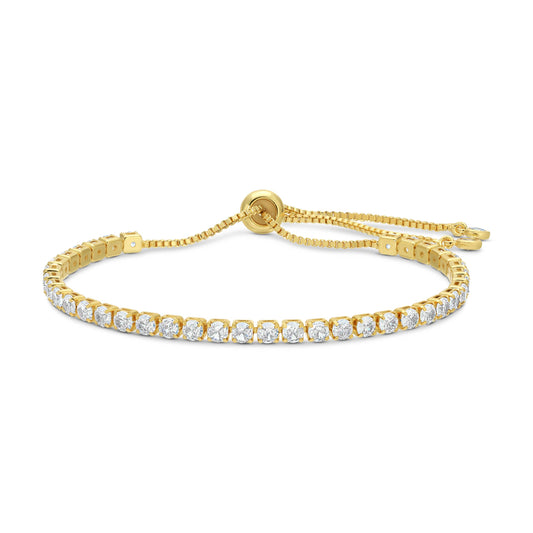Pulley Tennis Bracelet: Gold
