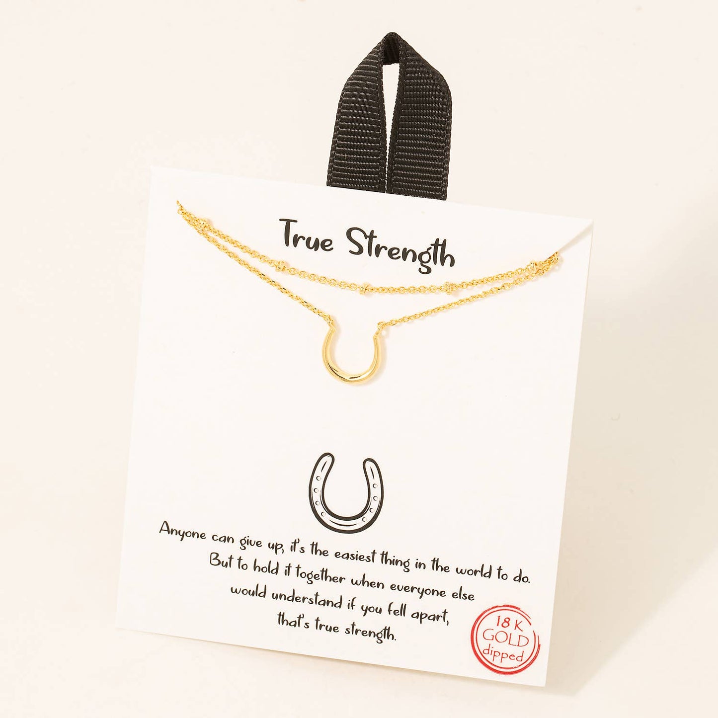 Gold Dipped True Strength Necklace: S