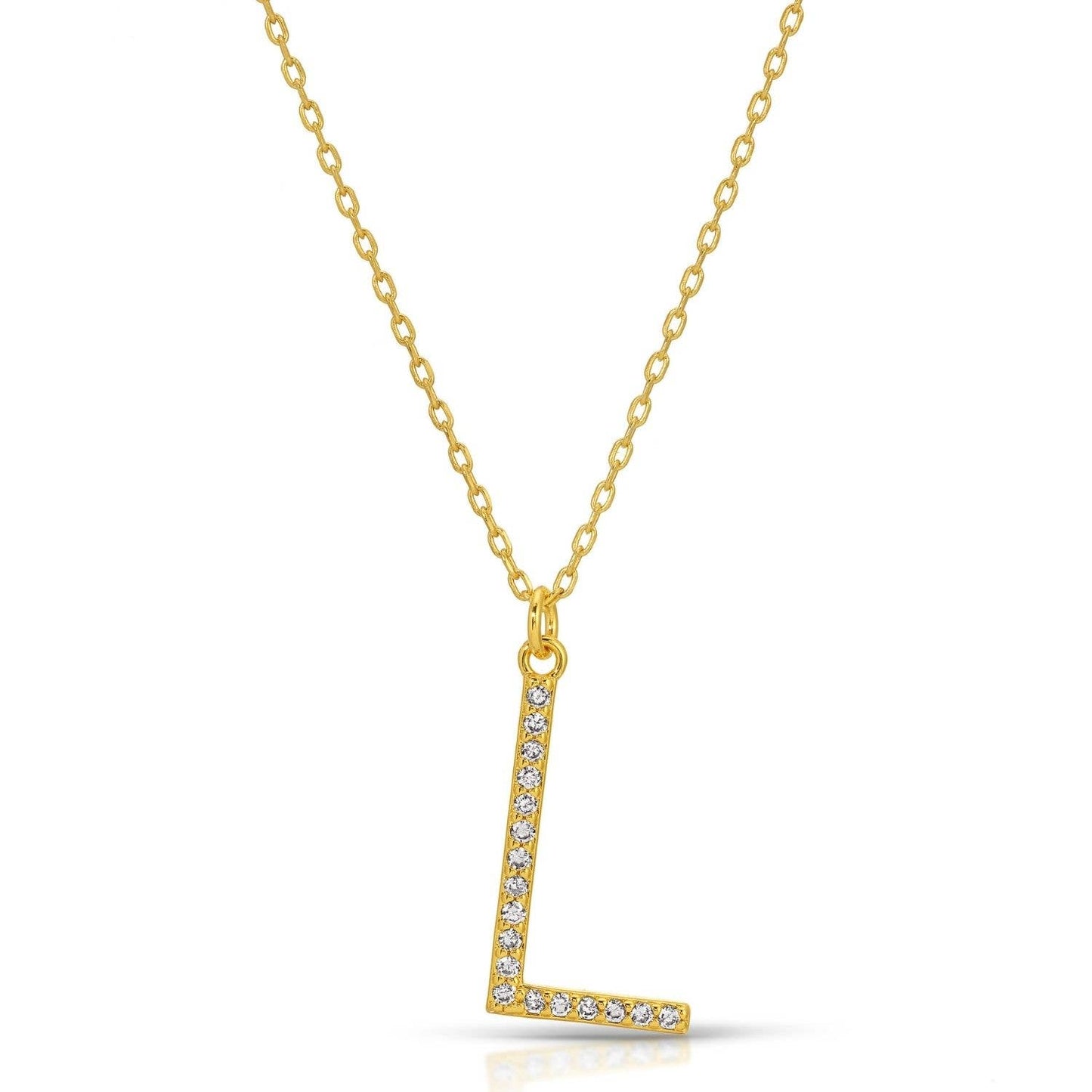 Large Pavé Initial Pendant