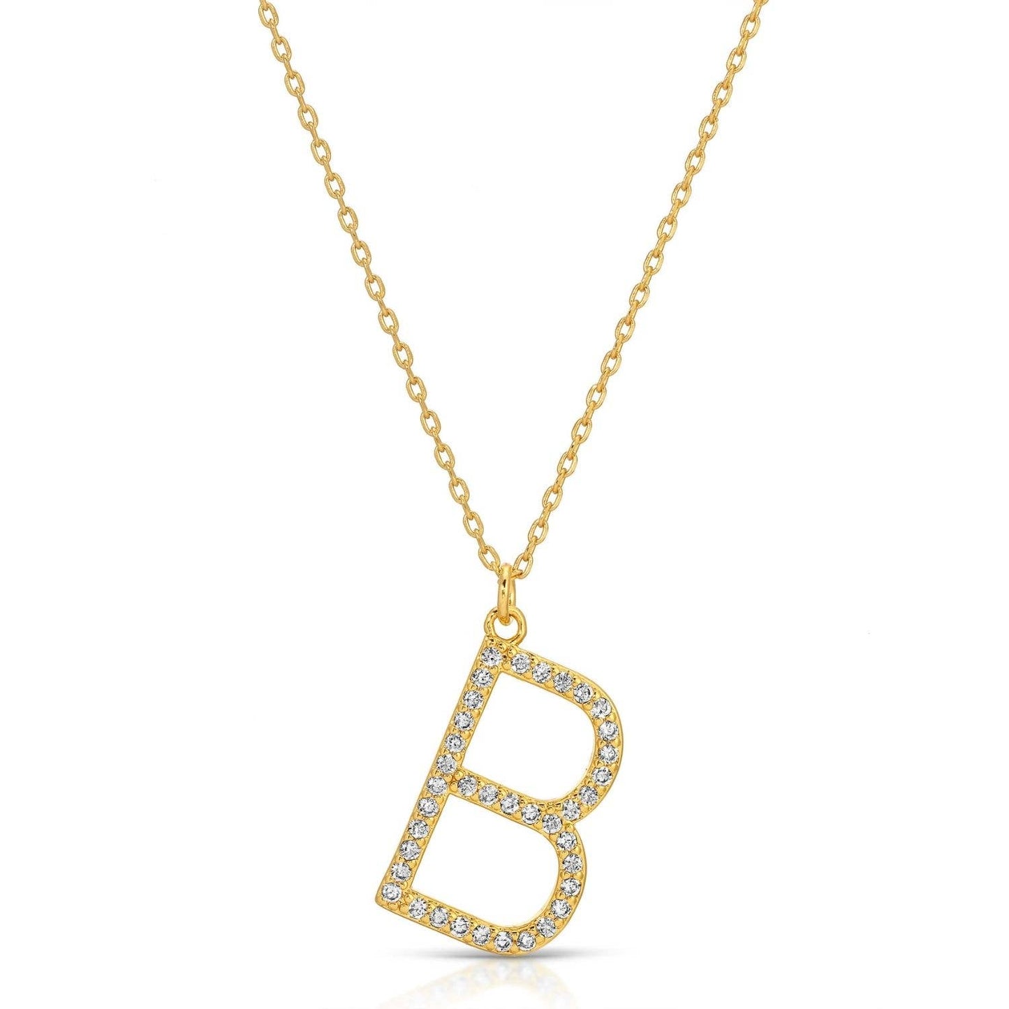 Large Pavé Initial Pendant