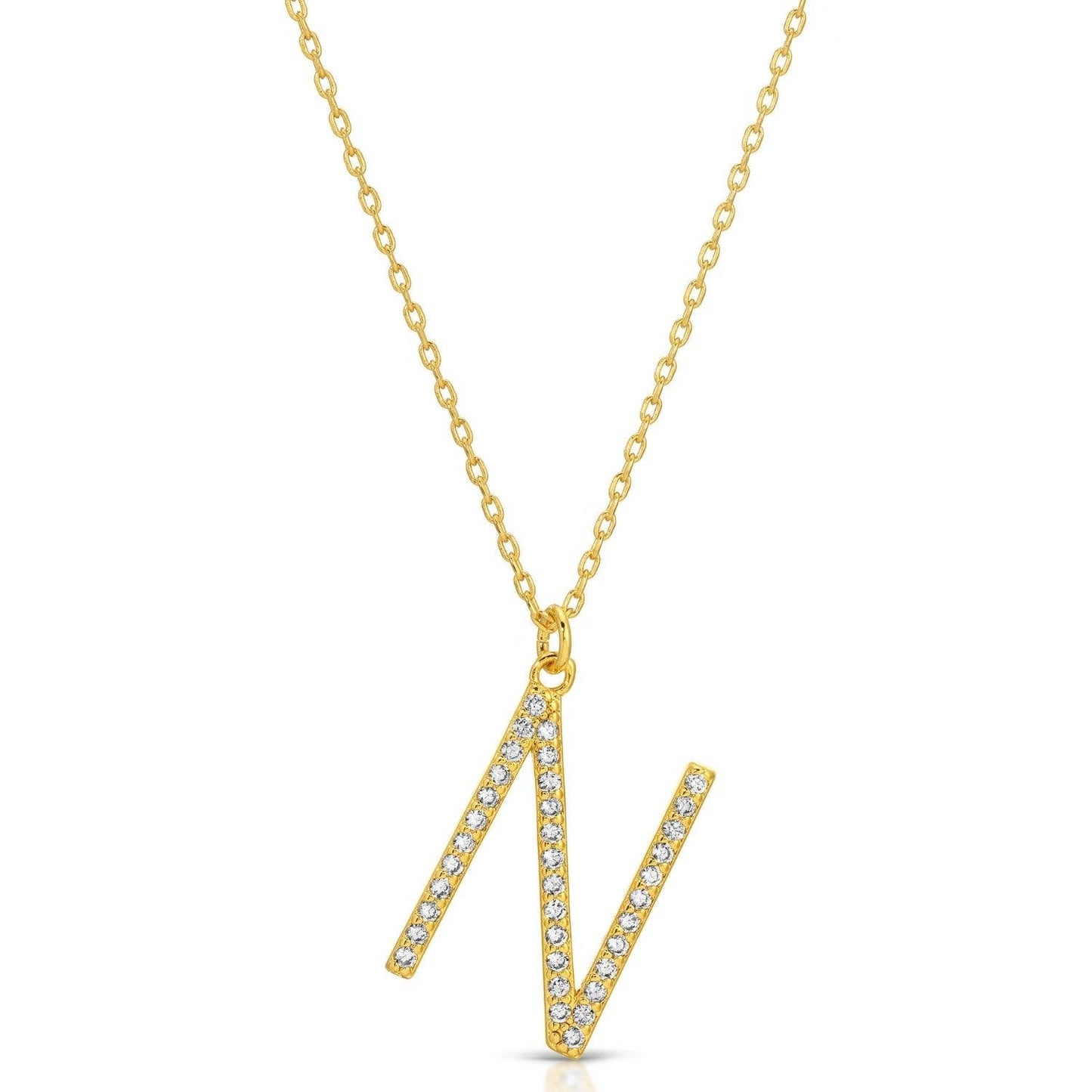 Large Pavé Initial Pendant