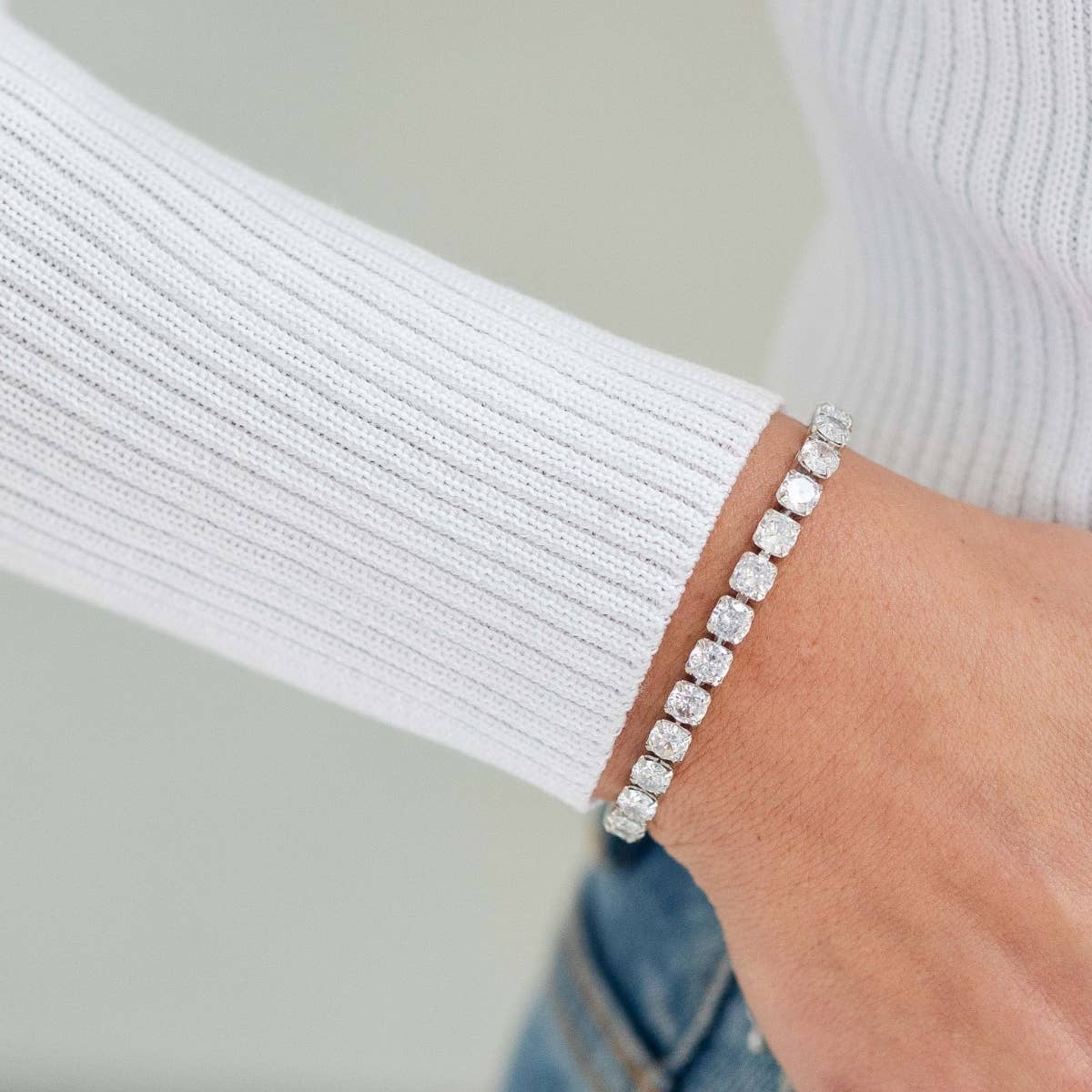 Pulley Tennis Bracelet: Gold
