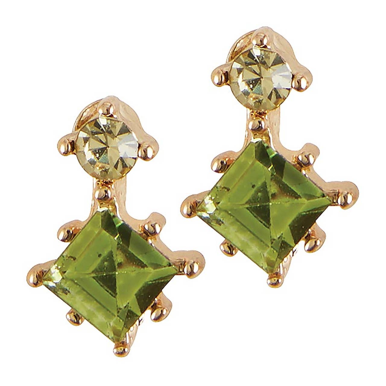 Christmas You are a Gift Treasure Box Earrings-Green Star