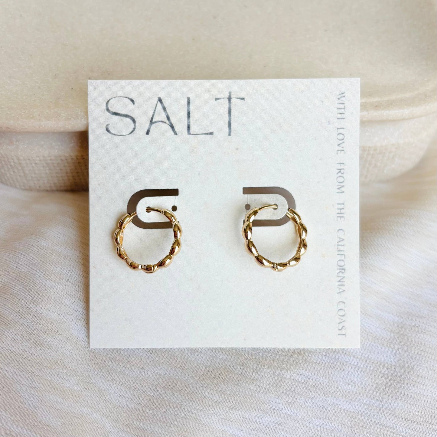 Wavy Hoop Earrings by SALT