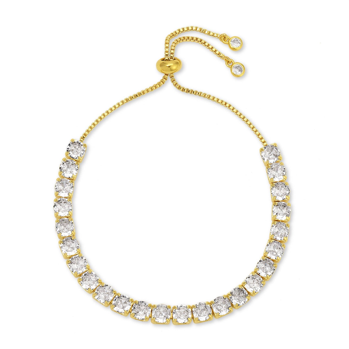 Pulley Tennis Bracelet: Gold