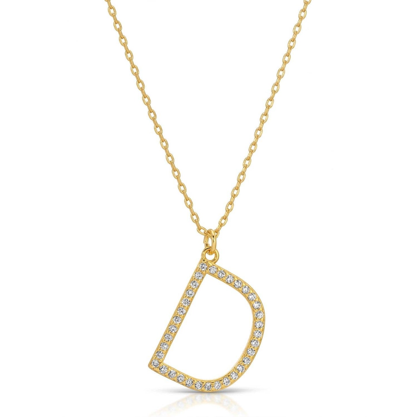 Large Pavé Initial Pendant