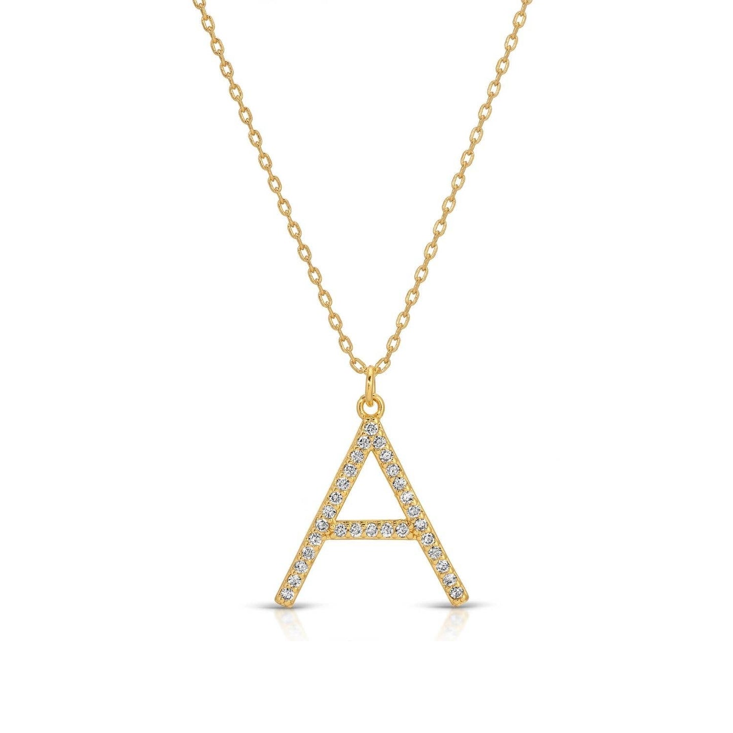 Large Pavé Initial Pendant