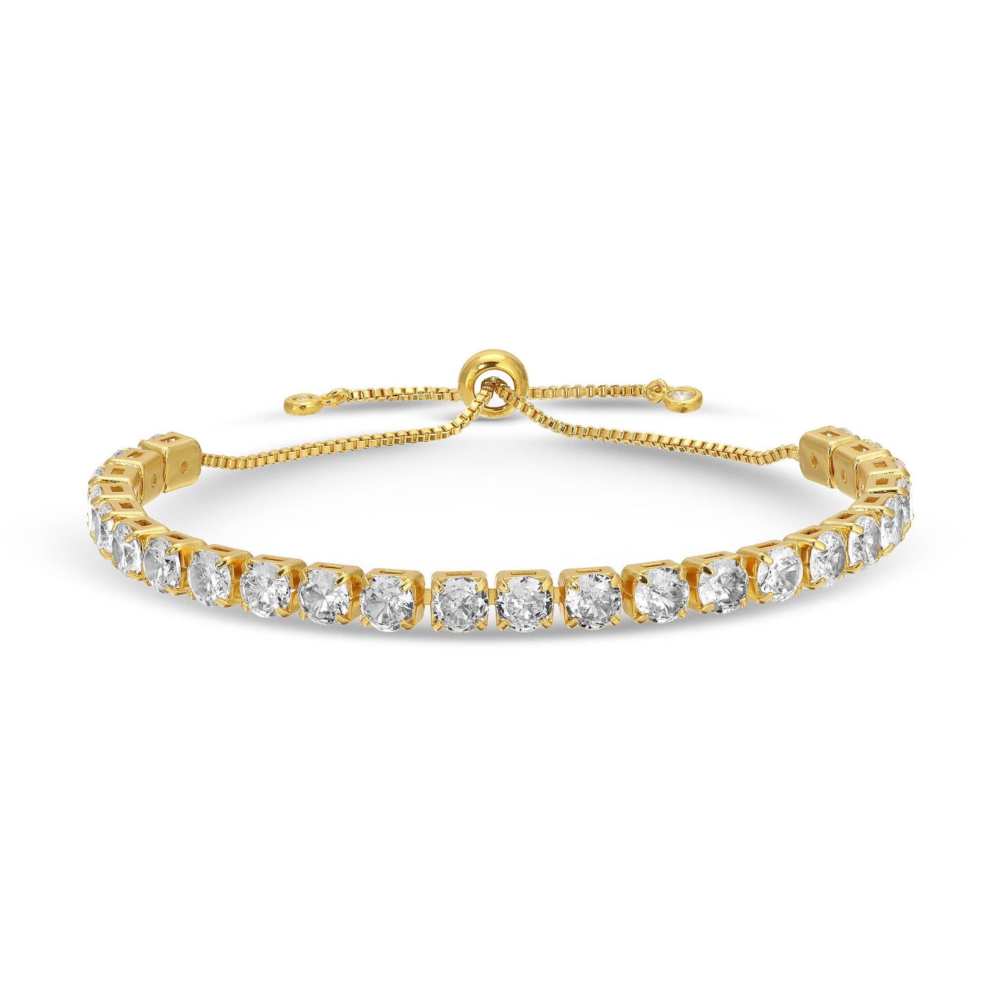 Pulley Tennis Bracelet: Gold
