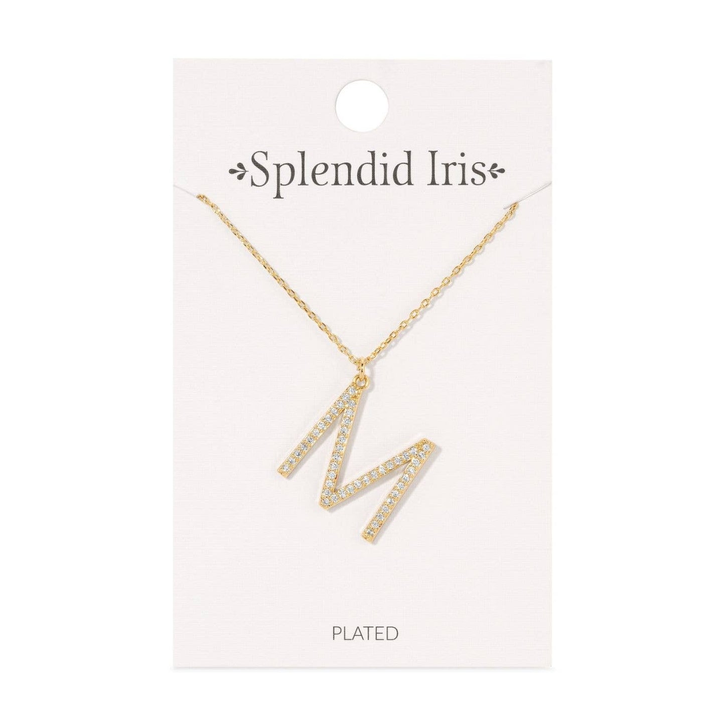 Large Pavé Initial Pendant