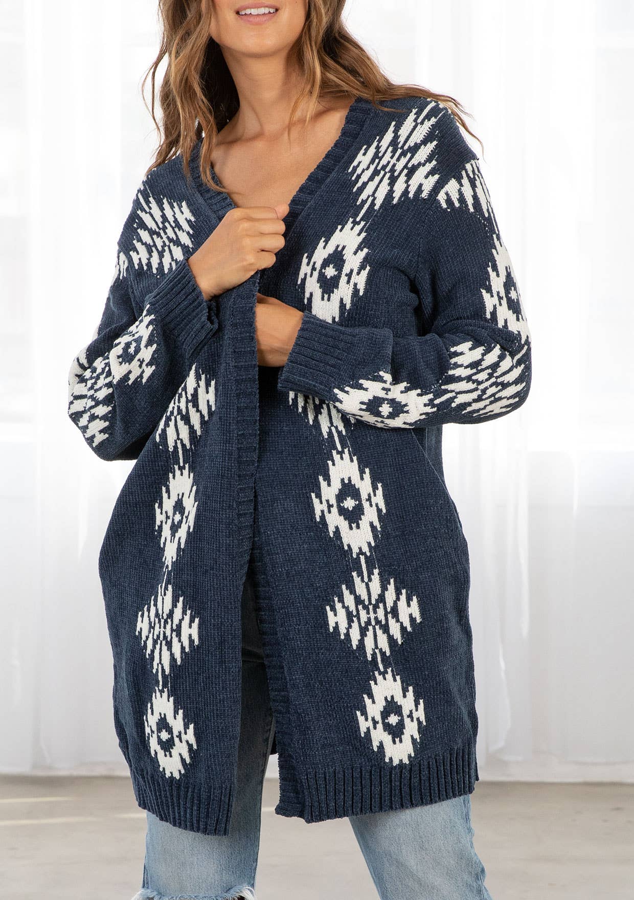 Southwestern Open Front Cardigan