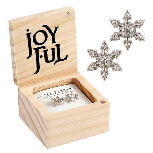 Treasure Box Earrings - Joyful Snowflake