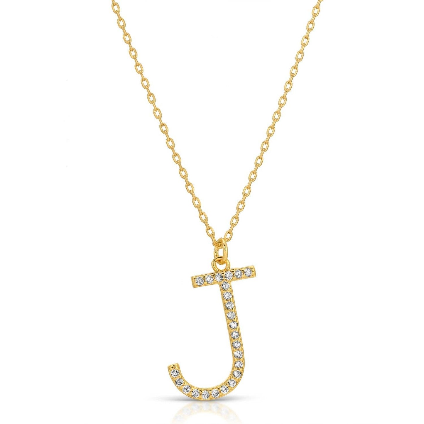 Large Pavé Initial Pendant