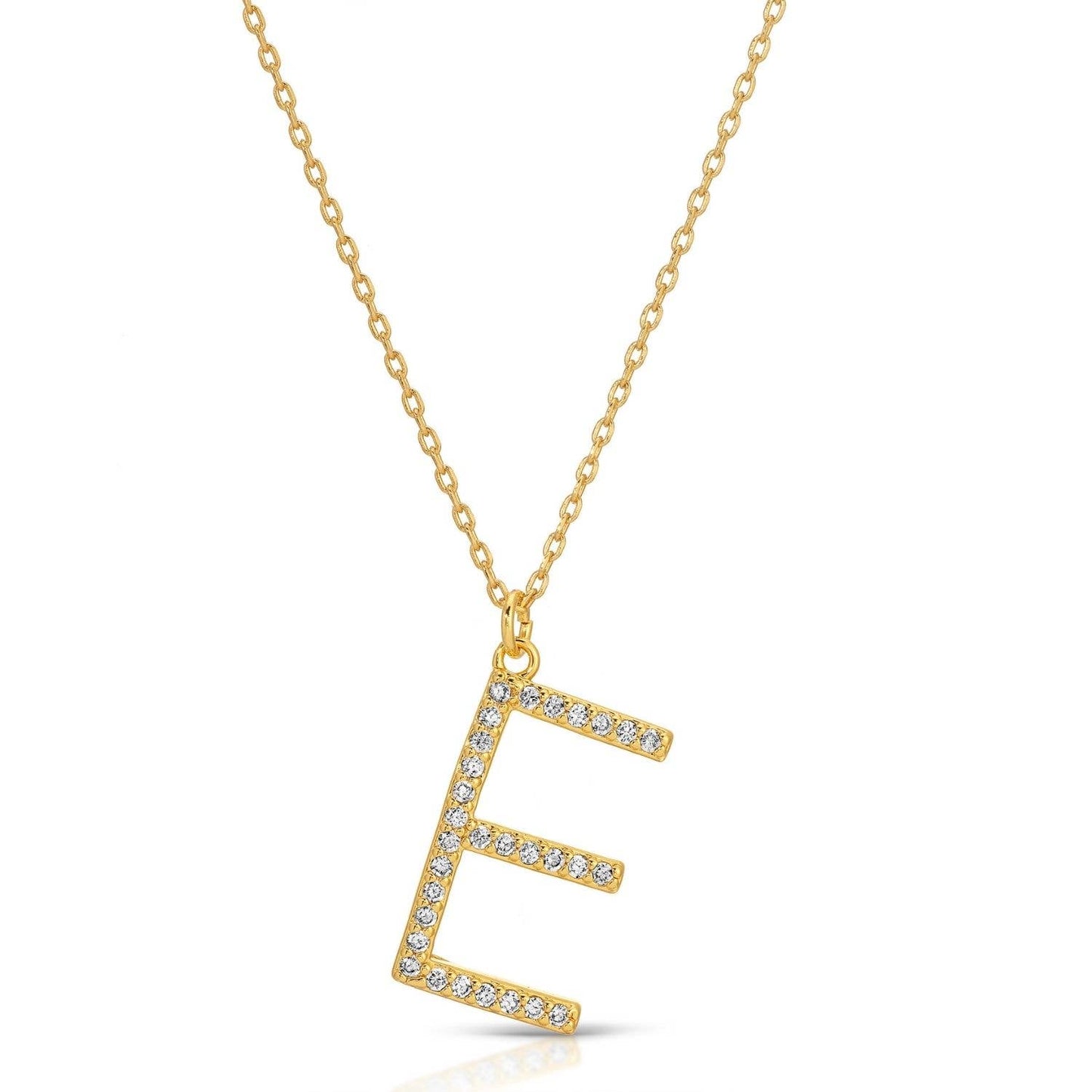Large Pavé Initial Pendant