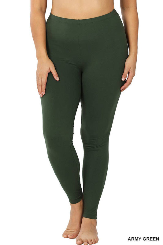 Vanilla Monkey - Plus Hunter Green Leggings