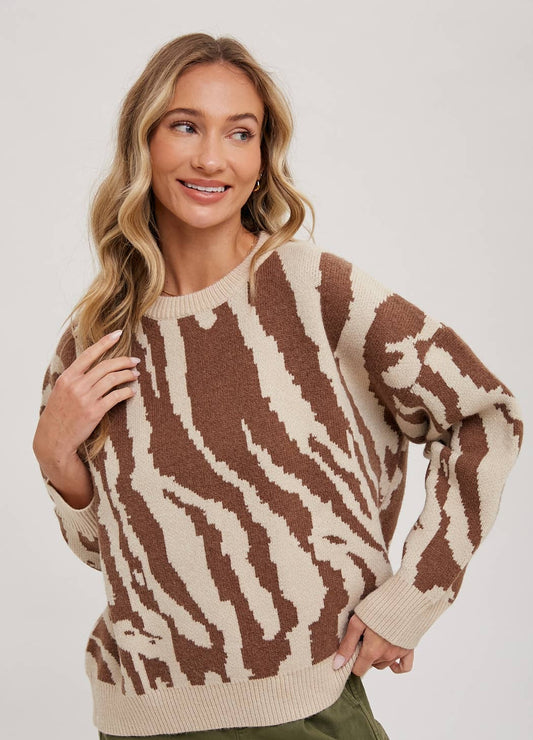 Zebra Printed Sweater