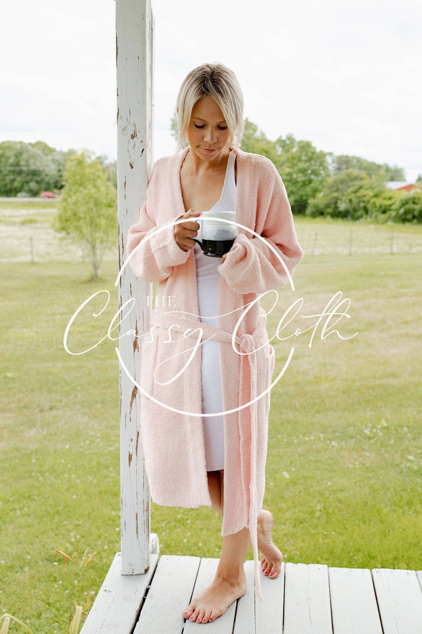 The Classy Cloth WS - Luxe Robe - Blush Pink RTS