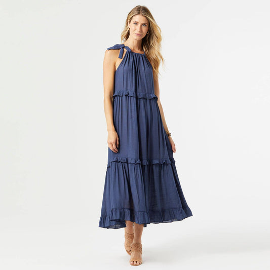 COCO + CARMEN - Julianna Tiered Ruffle Halter Dress
