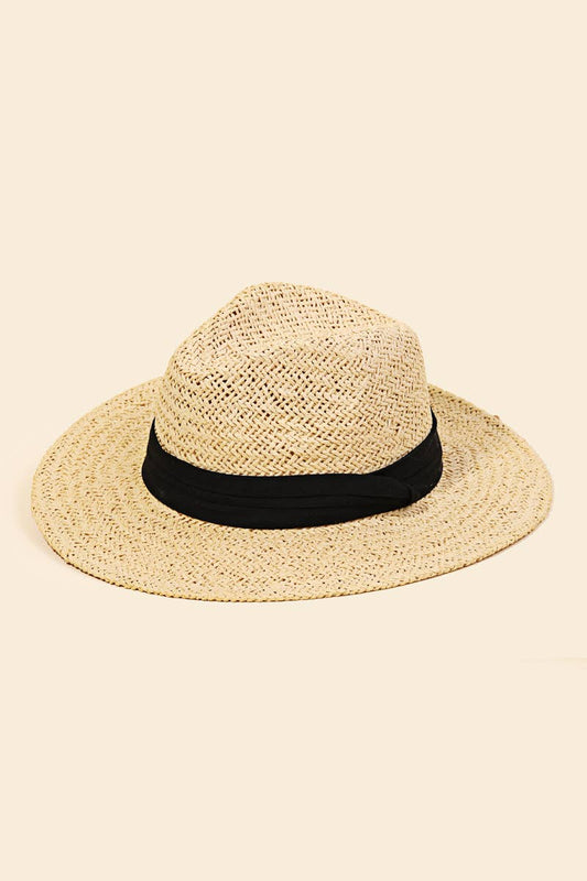 Straw Braided Fedora Sun Hat