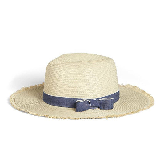 Denim Bow Ranch Hat